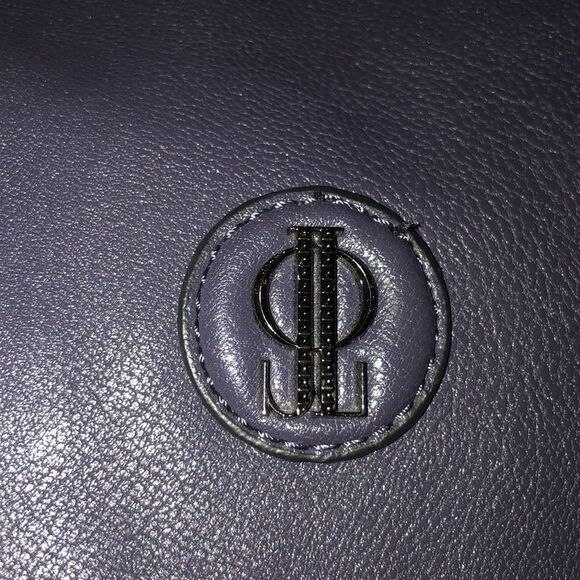 Jennifer Lopez Indigo Faux Leather Foldover Cross Body Purse Bag Chain Detail - Picture 4 of 10